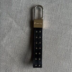 Coach Black Leather Keychain